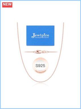 18k Gold Plated 925 Sterling Silver Chain Necklace for Women 1.3mm Thin Dainty